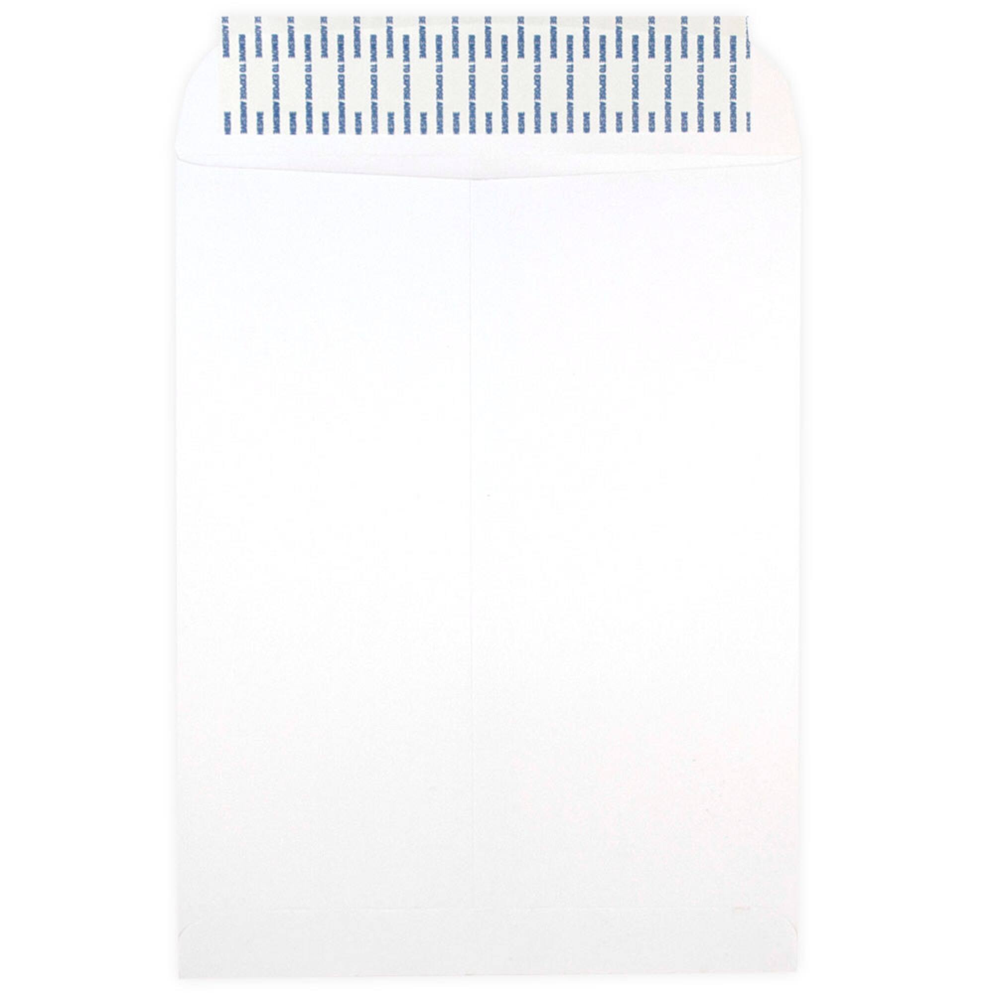 JAM Paper 9.5" x 12.5" White Open End Catalog Commercial Envelopes with Peel & Seal Closure